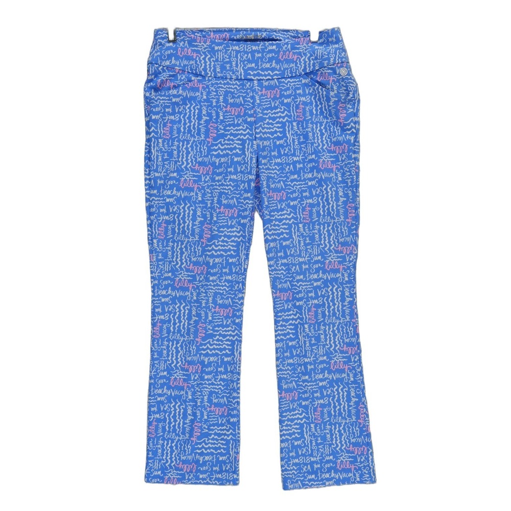 Lilly Pulitzer Luxletic Pants Women's Size 8 Blue Fairway Performance Twill